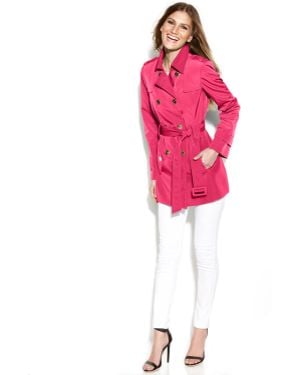 Calvin Klein Belted Trench Coat - Pink