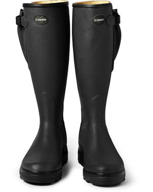 Le Chameau Vierzon Leather-Lined Wellington Boots - Black