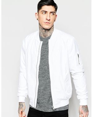Minimum Bomber Jacket In White - White