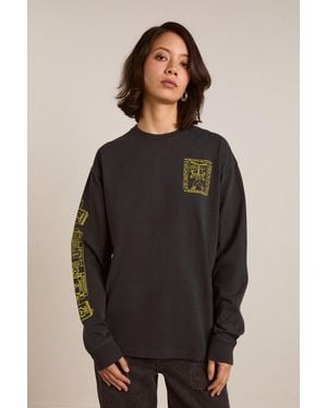 Damson Madder The Reader Ls Tee - Black