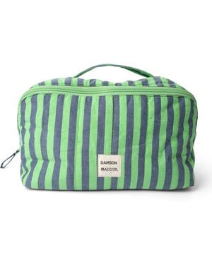 Damson Madder Quilted Make Up Bag - Green