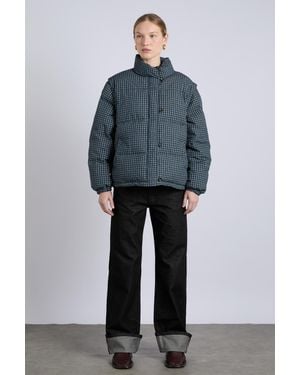 Damson Madder Pearl Check Puffer - Blue