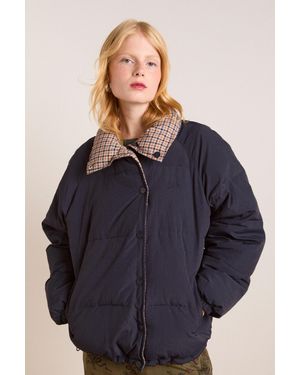 Damson Madder Reversible Opal Puffer - Blue