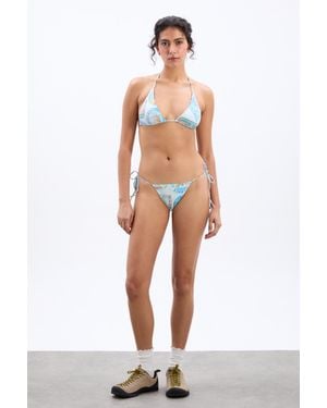 Damson Madder Tie Side Bikini Bottoms - White