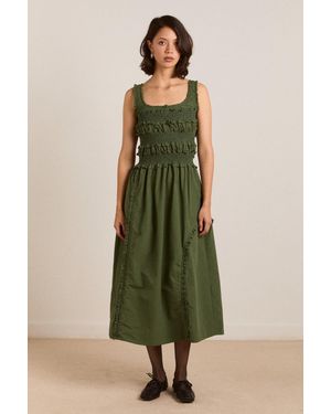 Damson Madder Cynthia Midi Dress - Green