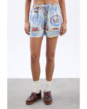 Damson Madder Pull On Short - Blue