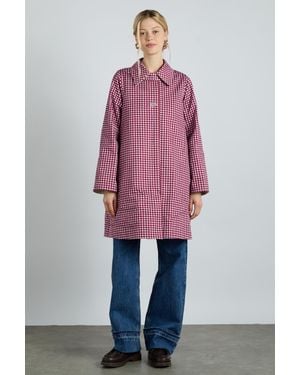Damson Madder Mercedes Bow Reversible Trench - Pink