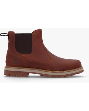 Timberland Britton Road Mid Rust Leather Chelsea Boots - Brown