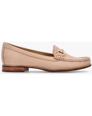 Daniel Galtro Nude Tumbled Leather Snaffle Loafers - Pink