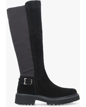 Evaluna Poppy Chunky Knee Boots - Black