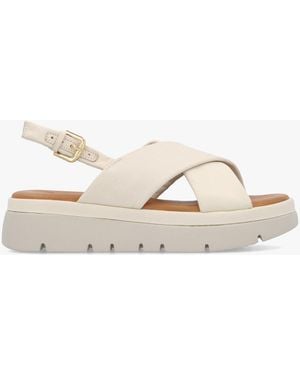 Moda In Pelle Nettina Off Cross Strap Sandals - Natural