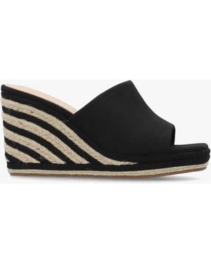 Daniel Yana Striped Wedge Espadrilles - Black