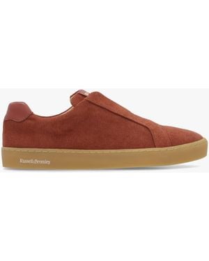 Russell & Bromley Pear Rust Cord Laceless Trainers - Brown
