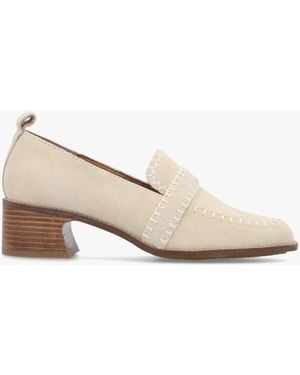 Kelsi Dagger Brooklyn Halo Block Heel Loafers - Natural