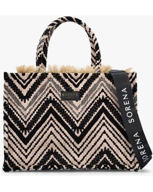 Sorena One-of-a-kind Koufonisi Large Multicolored Tote Bag - Black