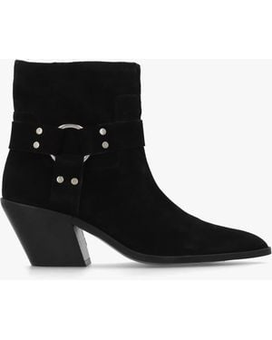 Khrio Manay Boy Western Ankle Boots - Black
