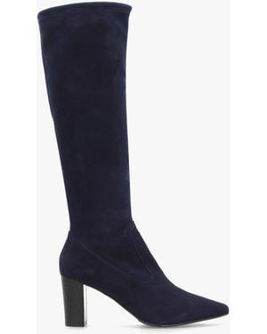 Daniel Block Heel Knee Boots - Blue