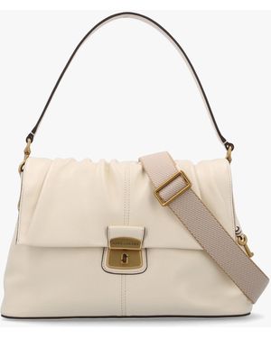 Marc Jacobs The Cristina Ivory Leather Messenger Bag - Natural