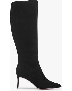 Daniel Sylvia Black Suede Heeled Knee Boots