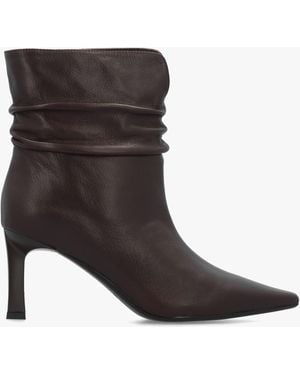 Daniel Syene Ruched Heeled Ankle Boots - Brown