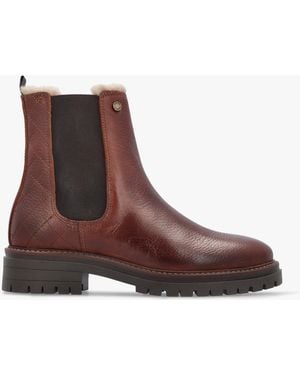 Barbour Evie Faux-Fur Chelsea Boots - Brown