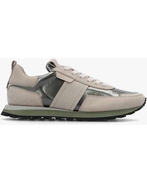 Daniel Aimie Metallic Leather Runner Trainers - White
