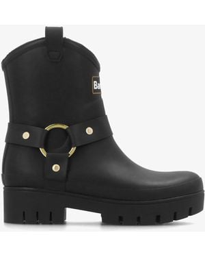 Barbour Elley Harness Wellington Boots - Black
