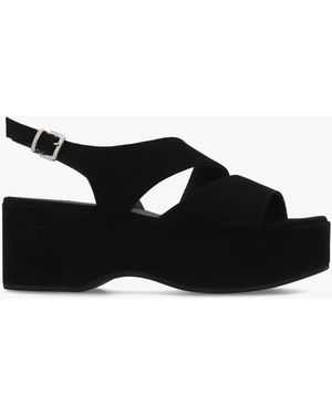 Daniel Sona Asymmetric Flatform Sandals - Black