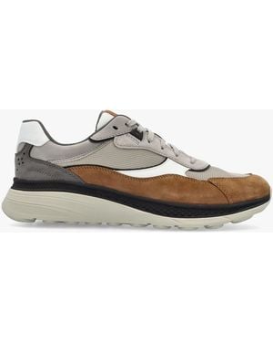 Geox U Spherica Actif X1 Sand Toffee Trainers - White
