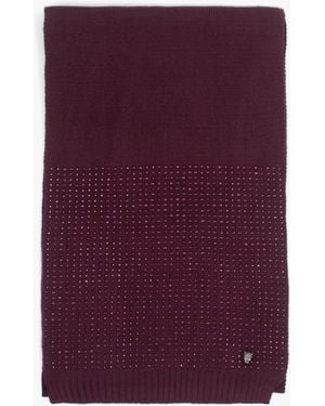 Moda In Pelle Paloma Diamante Burgundy Scarf - Purple