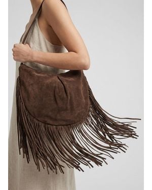 Daniel Makala Fringed Boho Bag - Brown