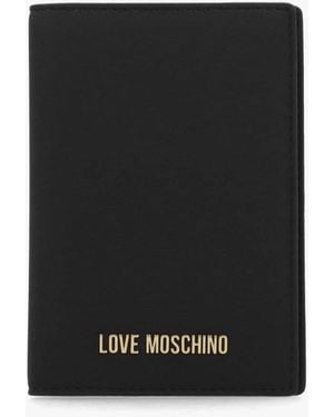 Love Moschino Logo Nero Passport Cover - Black