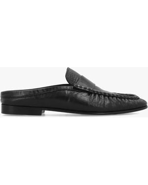 Russell & Bromley Apley Backless Moccasin Mules - White