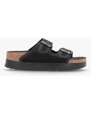 Papillio Arizona Pap French Piping Flex Platform Black Mules