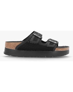 Papillio Arizona Pap French Piping Flex Platform Black Mules