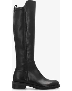 Luca Grossi Stretch Bag Flat Knee Boots - Black