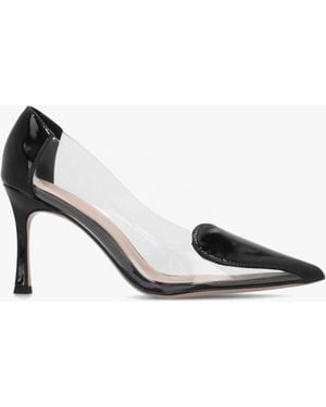 Daniel Elove Perspex Leather Heart Toe Cap Court Shoes - White