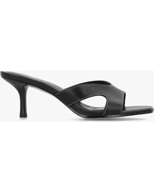 Daniel Sule Mid Heel Mules - White