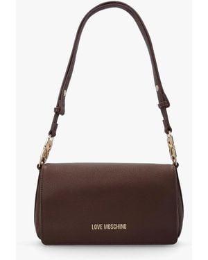 Love Moschino Flapover Shoulder Bag - Brown