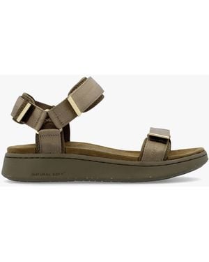 Woden Line Dark Olive Sandals - Multicolour