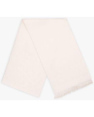 COACH Bias Signature C Chalk Wool Mix Oblong Scarf - Natural