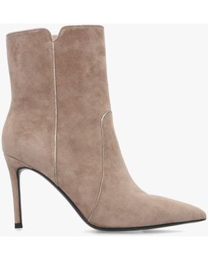 Daniel Ripen Piped Trim Heeled Ankle Boots - Brown