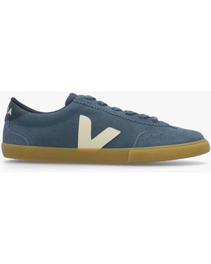 Veja Volley O.T Suede California Pierre Natural Trainers - Blue