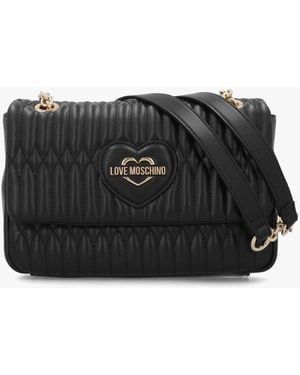 Love Moschino Quilted Bubble Love Nero Shoulder Bag - Black