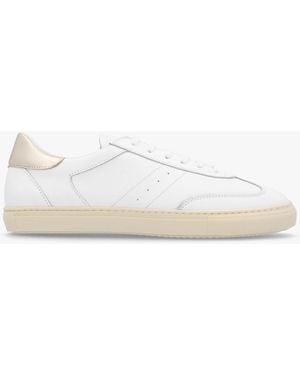 Daniel Thamby White Leather Low Profile Sneakers