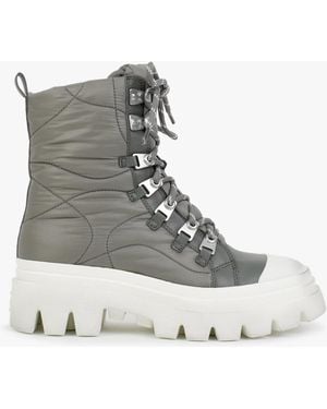 Ash Peak Leaf Nylon Hiking Boots - Grey