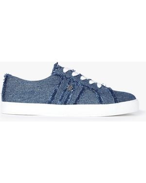 Ralph Lauren Janson Fray Oxford Denim Trainers - Blue