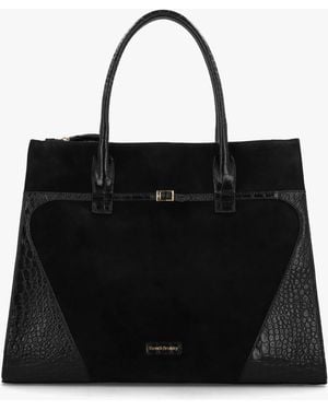 Russell & Bromley Chorlton Moc Croc Tote Bag - Black