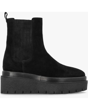 Alpe Alpie Black Suede Crepe Sole Chelsea Boots
