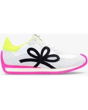 Daniel Movie Pink & Yellow Suede Runner Trainers - White